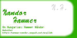 nandor hammer business card