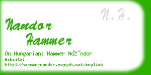 nandor hammer business card